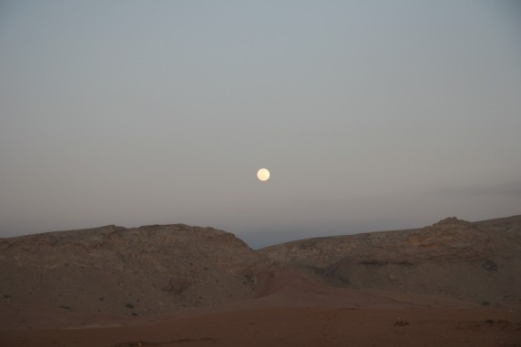 Full moon spent light to the desert Bedu party
